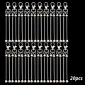 20pcs Beadable Keychain Making Kit for Women – DIY Double Blank Bar Key Rings with Lobster Clasp for Bag Pendant, Wedding, Party, Graduation, Back to School & Holiday Gift Craft Set