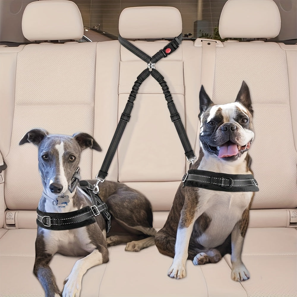 Double Dog Leash Coupler 360° Rotating Anti-Tangle – No-Twist Dual Dog Walking Leash for Two Dogs, Comfortable Tangle-Free Dog Lead for Small Medium Large Breeds, 7 Colors