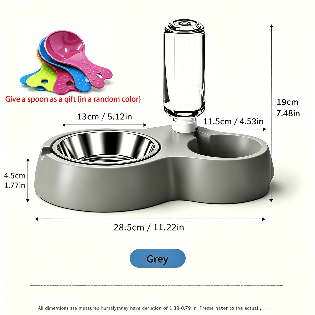 Automatic Pet Water Dispenser and Food Bowl Set for Cats and Small Dogs - Dual-Use Non-Slip Feeding Station with Durable PP Material, Easy-Clean Space-Saving Design, No Battery Required