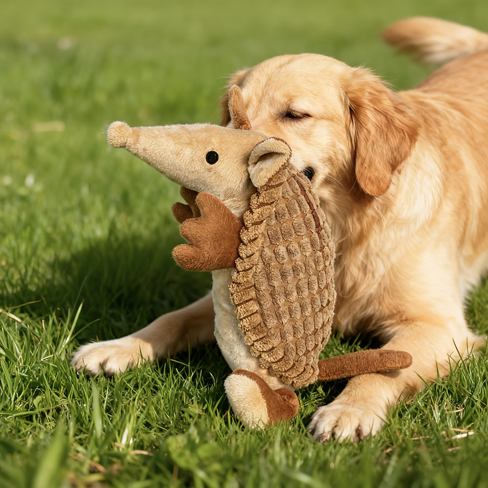 XL Bite Resistant Squeaky Plush Dog Toy - Double Layer Tear Resistant Washable Interactive Chew Toy for All Dog Breeds Boredom Relief No Battery Large Dog Toy Gift