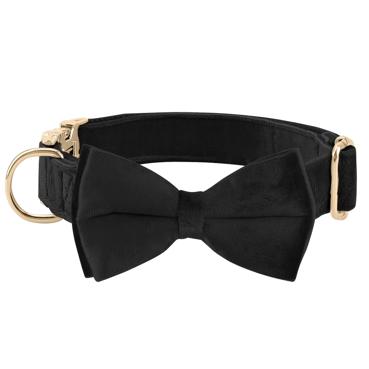 Dog Bowtie Collar Velvet Adjustable with Metal Buckle - Cute Puppy Bow Tie Collar S-XL for Small Medium Large Dogs, 12 Colors, Durable Elegant Dog Gift