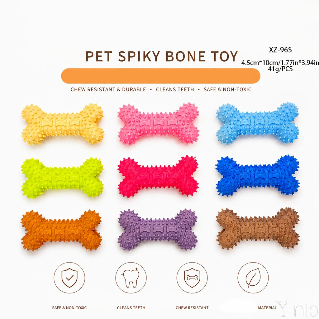 Dog Chew Toys Set of 6 Durable Rubber Interactive Teething Toys for Dogs Puppy Teeth Cleaning Chewing Toys for Aggressive Chewers Small Medium Large Breeds – Color-Themed Pet Dental Chew Toy Bundle