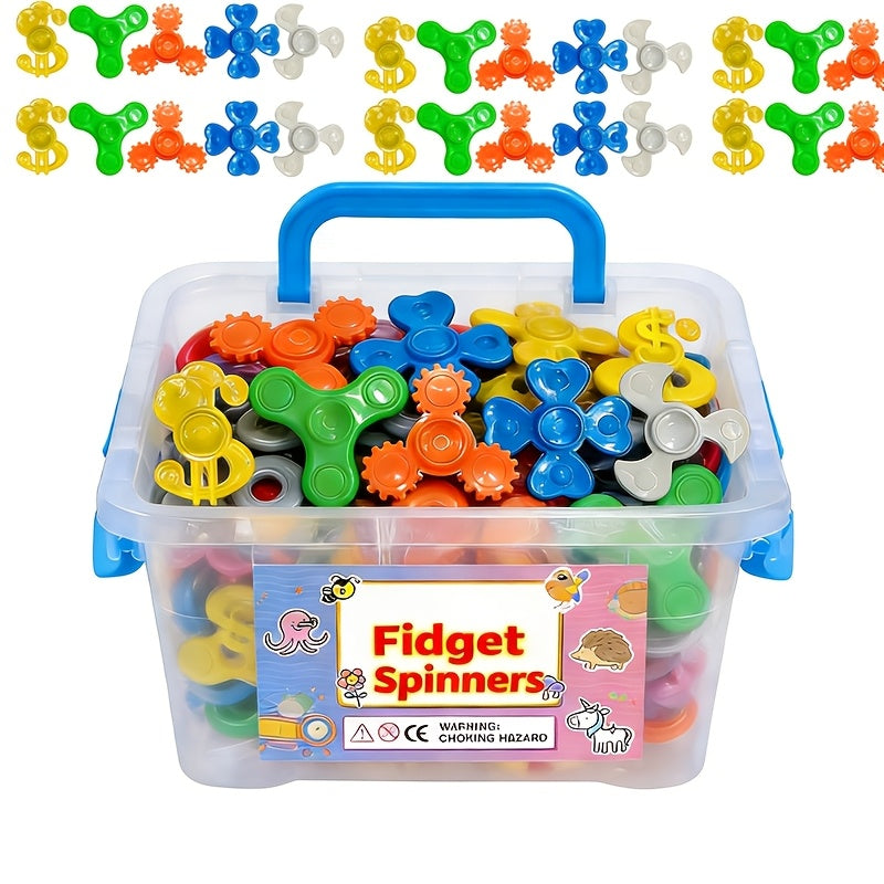 30-Pack Mini Fidget Spinners Bulk Party Favors, Random Color Multicolor Finger Spinner Toys for Kids, Classroom Rewards Goodie Bag Fillers, Birthday Halloween Christmas Gift