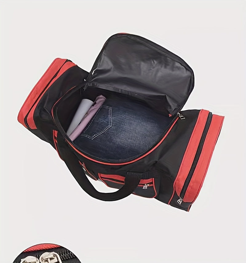 Large Capacity Travel Duffel Bag for Men & Women – Heavy-Duty Gym Bag with Multi-Pocket Design, Adjustable Shoulder Strap & Zipper Closure for Fitness, Weekend Trips, Business Travel & Outdoor Use