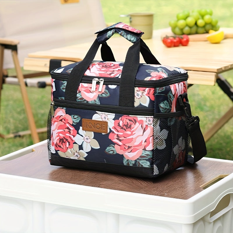Insulated Lunch Bag Foldable Portable Thermal Bento Box Tote Leakproof Aluminum Foil Lining Keeps Food Cold Fresh for Work Travel Picnic School