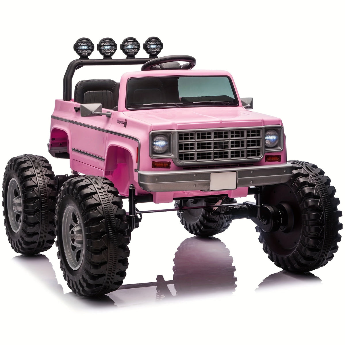 24V Electric Ride-On Car for Kids with Parent Remote Control & Music Player, Spring Suspension, Seat Belt & Locking Doors - Kids Electric Vehicle with Sturdy PP Body, Birthday Christmas Gift for Boys Girls