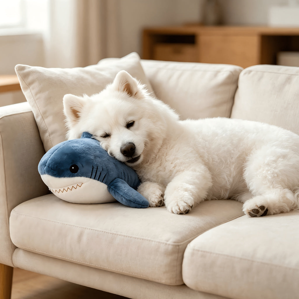 Shark Plush Pet Toy – Tie-Dye Colorful Stuffed Shark Cuddle Toy for Cats and Dogs, Single-Piece Washable Soft Companion Toy in Multiple Colors, Fun Indoor Pet Toy & Unique Gift for Dog and Cat Owners