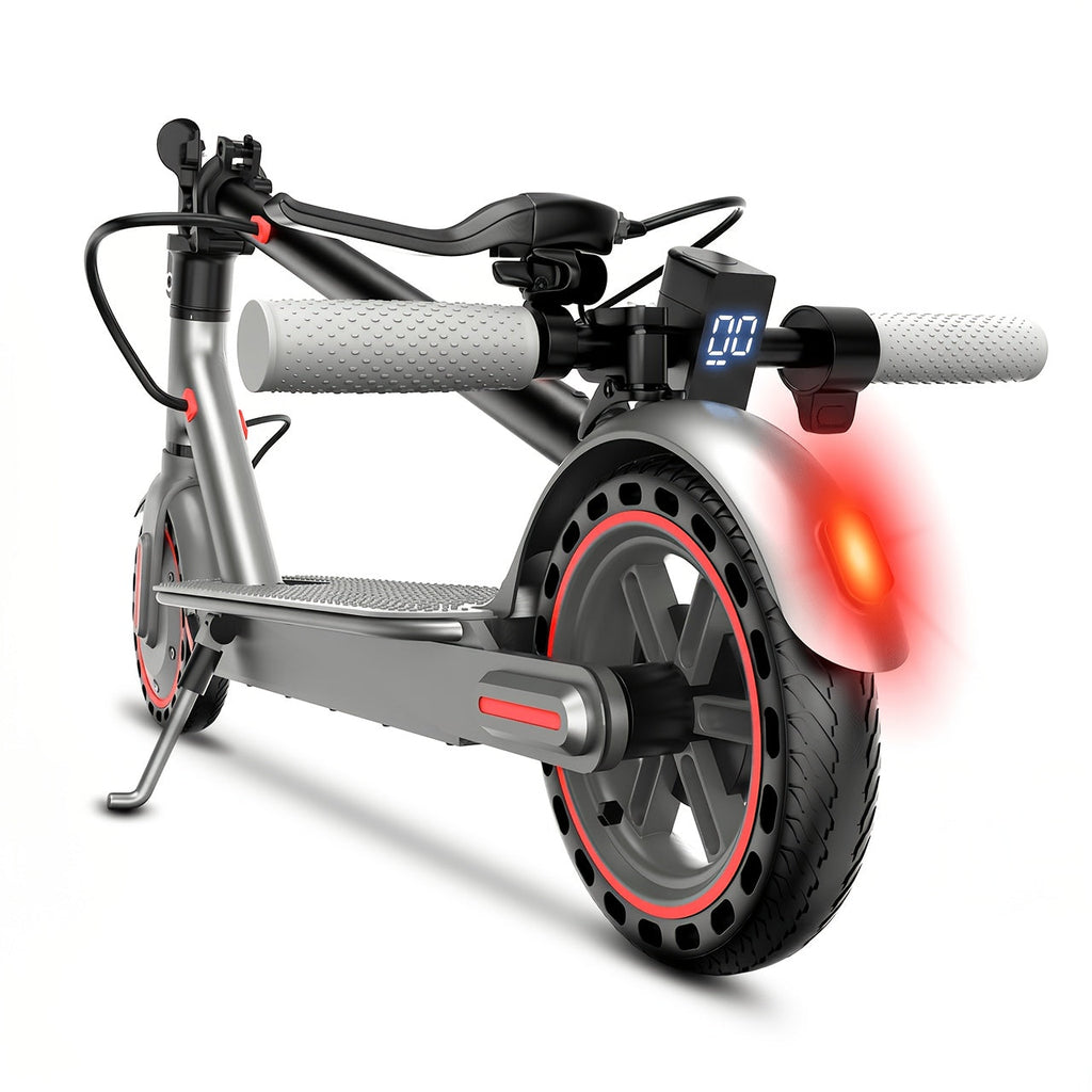 Electric Scooter for Adults 350W Motor - 19 MPH Top Speed, 21-Mile Range, 8.5" Solid Tires, Foldable Commuter E-Scooter with App Control, Dual Brake System & LED Lights | Portable Folding Design