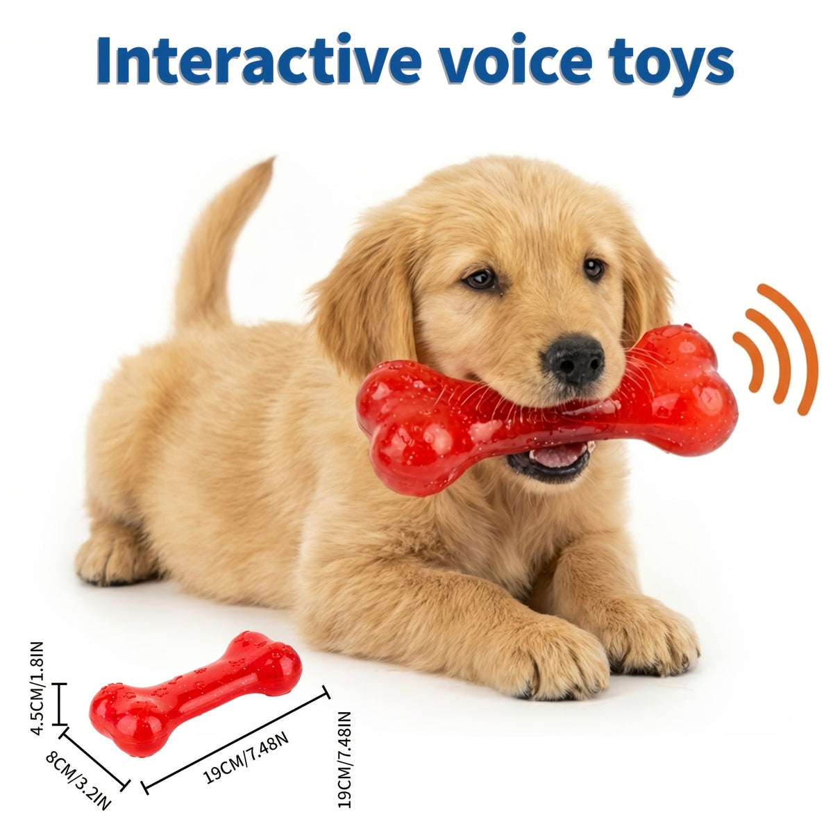 Squeaky Dog Chew Toy – Fun & Cute Interactive Squeaker Toy for Dogs, Reduces Boredom & Anxiety, Engages Chewing Instinct, Durable Dog Play Toy for Small Medium Large Dogs, Multiple Colors incl. Glow-in-Dark