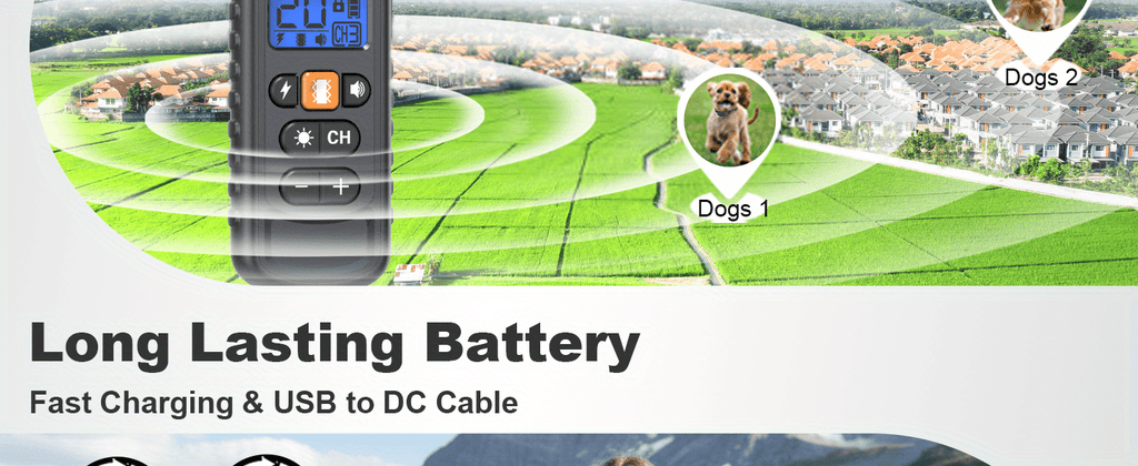 Dog Training Collar with Remote 3300ft Range – Rechargeable E-Collar for 5-120 Lb Dogs, 3 Training Modes Beep Vibration & Safe Shock, Waterproof Dog Shock Collar for Small Medium Large Breeds