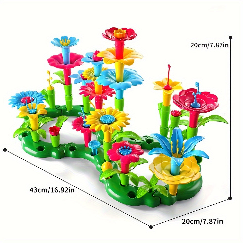 Flower Arrangement Building Blocks Toy for Kids 64/91pcs – DIY Assembling Flower Bouquet Construction Set, Random Colors, Creative STEM Educational Toy, Halloween Thanksgiving Christmas Gift for Ages 3+