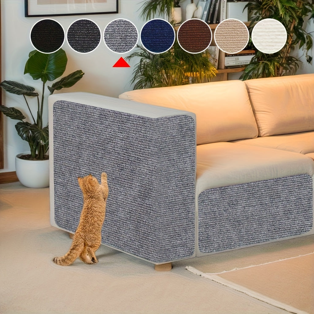 Self-Adhesive Cat Scratch Furniture Protector – Removable Carpet Tape Sofa & Wall Guard, 15.75×39.37" Durable Fabric Cat Scratching Solution for Indoor Cats, 5 Colors