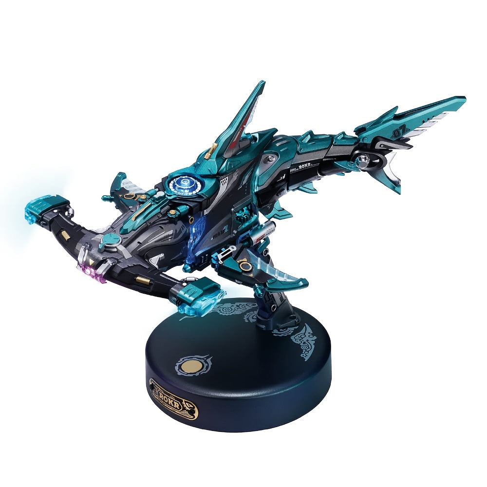 ROBOTIME Hammerhead Shark 3D Puzzle Mechanical Model Building Kit STEM Project No Battery Required Unique Desk Decor DIY Craft Gift for Teens Adults 14+