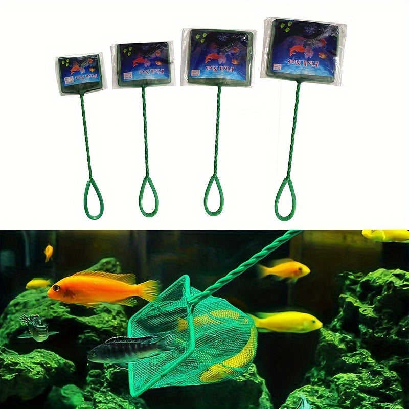 Aquarium Fish Net Square PE Fish Catching Net for Fish Tank in 3 4 5 6 Inch Sizes – Durable Fine Mesh Fish Scoop Net for Freshwater and Saltwater Aquarium Fish Betta Goldfish Tank Cleaning