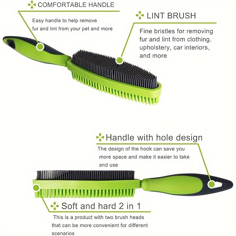Silicone Pet Hair Remover Brush for Dogs & Cats – Gentle Grooming Deshedding Tool with Relaxing Massage Effect, Removes Loose Fur from Clothes, Car Seats, Sofa & Upholstery, Easy Self-Cleaning, 4 Colors