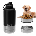 32oz Dog Water Bottle with Bowl - Leakproof Insulated Stainless Steel Portable Travel Pet Water Bottle for Hiking Camping Outdoor Walking - Dog Travel Water Dispenser