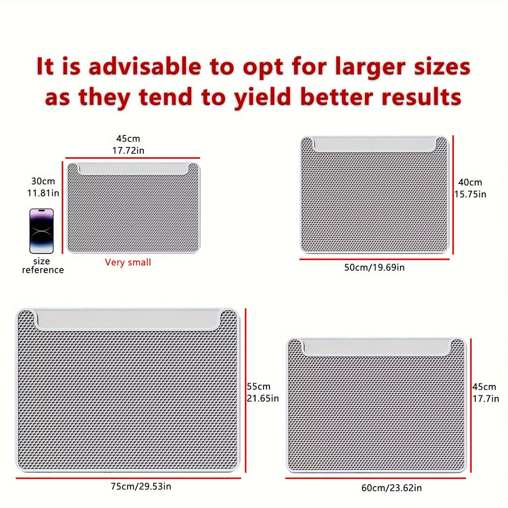 Cat Litter Mat with Double-Layer Filtration – Anti-Tracking Litter Trapping Mat Prevents Spills & Mess Outside the Box, Easy-Clean Waterproof Cat Litter Rug