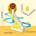 Electric Stair Climbing Ducklings Toy Set of 6, Yellow Duck Slide Toy with Lights & Music for Toddlers Boys Girls, Interactive Baby Animal Toy, Best Easter Halloween Christmas Birthday Gift