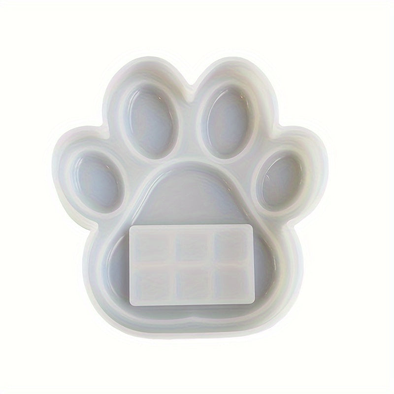 Pet Memorial Stone Mold Kit – Large Dog Paw Print & Photo Frame Plaster Mold for Garden Backyard Tombstone, DIY Pet Grave Marker & Memorial Ornament for Dogs & Cats
