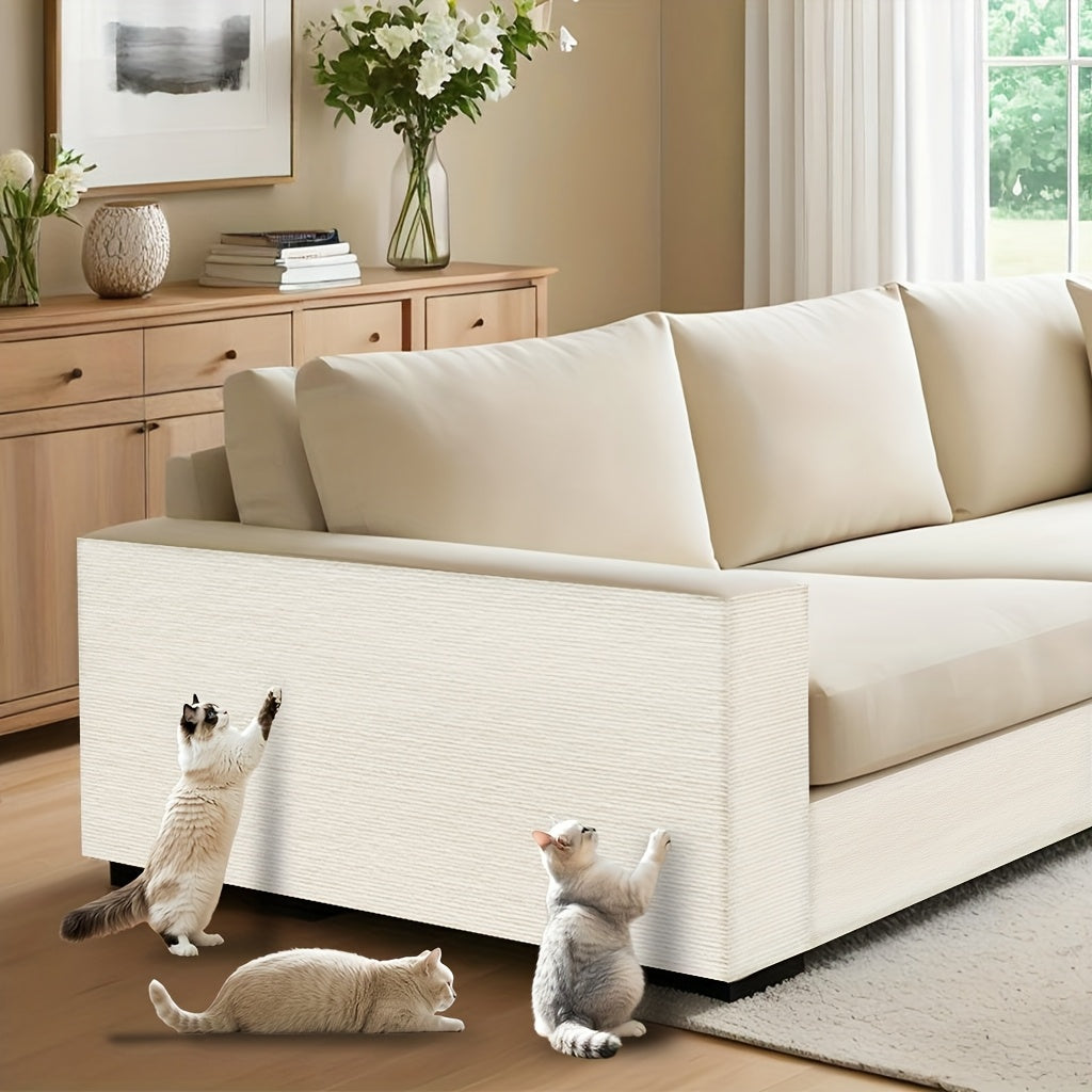 Self-Adhesive Cat Scratching Mat for Walls & Furniture – Scratch-Resistant Felt & Polyester Cat Climbing Pad, Furniture Protector, Interactive Indoor Cat Scratcher for Home Decor