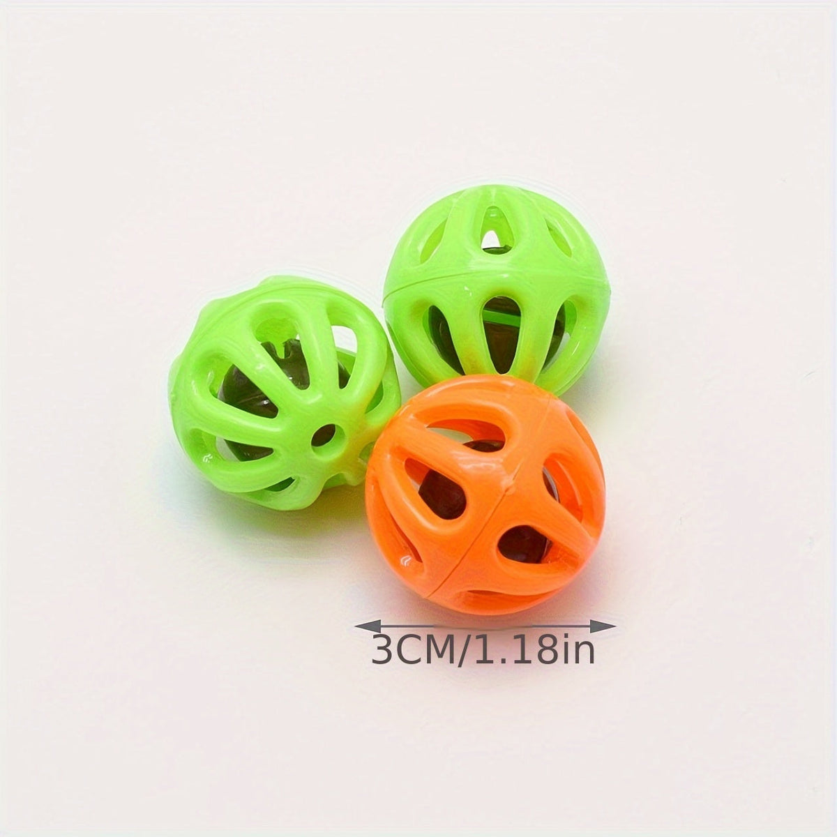 Colorful Bird Toy Bell Balls 10pcs Plastic Jingle Bell Balls for Parrots Budgies Cockatiels Conures Boredom Relief Cage Accessory Decorative Bird Toys