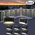 Solar Deck Lights Outdoor Waterproof LED Step Stair Fence Lights 8 16 32 Pack Auto Dusk to Dawn 800mAh Warm White Solar Powered Pathway Patio Garden Driveway Yard Wall Lighting
