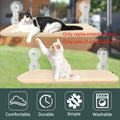 Hanging Cat Hammock with Replacement Mesh – Wall Mount & Ceiling Cat Bed, No-Trace Adhesive, Multi-Layer Straps, Foldable Space-Saving Breathable Cat Lounge for Small Spaces, Indoor Cats & Kittens