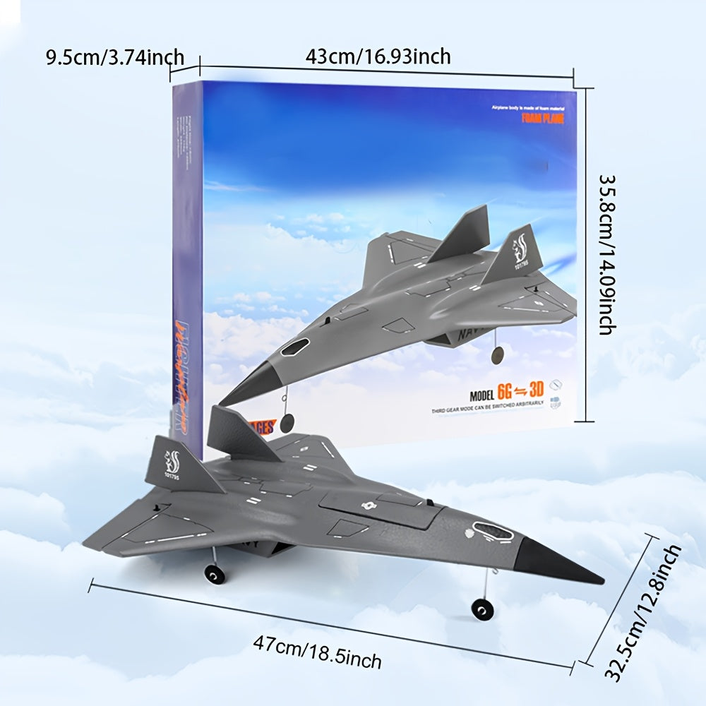 RC Airplane 4-Channel 2.4G Remote Control Plane for Beginners - FX9672 Culvert Aircraft with Powerful Motor, EPP Foam Body, USB Rechargeable, 120M Range | Indoor Outdoor Flying Toy Gift for Boys & Adults