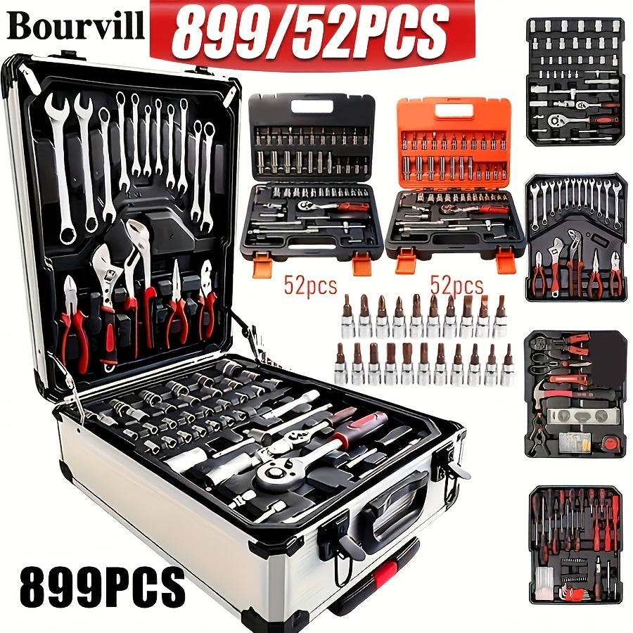 52-Piece Professional Tool Set for Home & Car Repair – Portable Toolbox Kit for DIY Enthusiasts, Mechanics & Professionals, Perfect Gift Idea