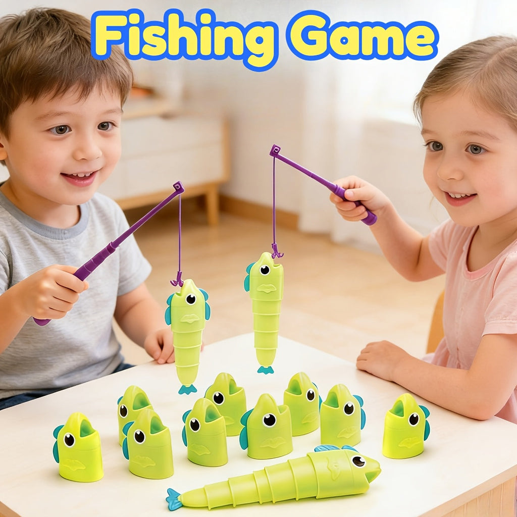 5pcs Telescopic Fishing Battle Tabletop Game Fun Family Fishing Game for Kids Adults Trains Hand-Eye Coordination Reaction Speed & Concentration Indoor Party Game Birthday Gift