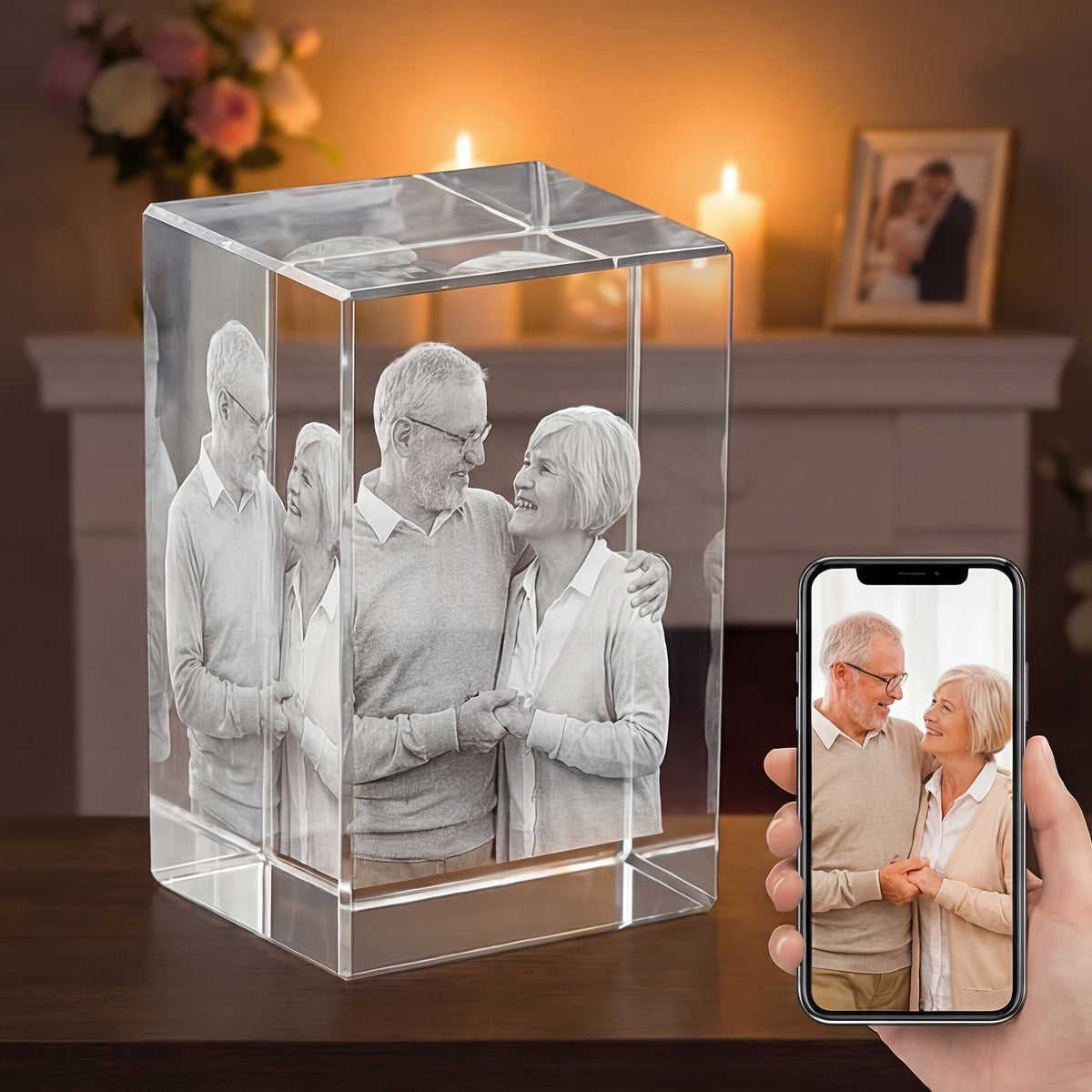 Personalized Crystal Cube with Custom Engraving - 3D Pet Memorial Gift for Dogs & Cats, Unique Keepsake for Valentine's Day, Mother's Day, Birthday, Custom Photo Crystal Cube for Pet Lovers