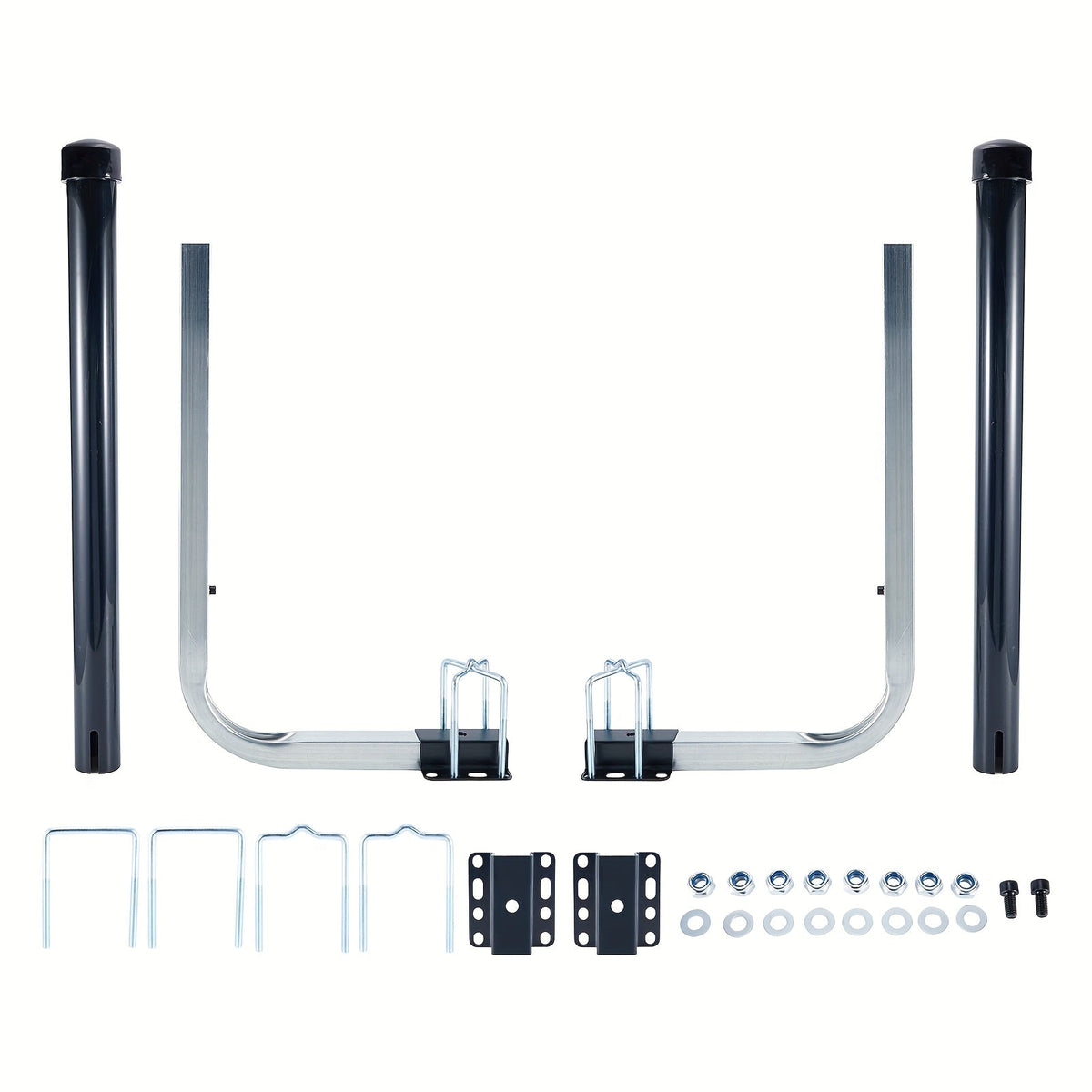 Adjustable Boat Trailer Guide Poles 31"-60" L-Shaped Galvanized Stainless Steel with Black PVC Pipes - Trailer Guide Ons for Ski Boat, Fishing Boat & Sailboat Trailer