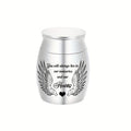 Small Keepsake Cremation Urn for Human or Pet Ashes – Mini Aluminum Alloy Funeral Urn with You Will Live in Our Memories Engraving, Memorial Ash Holder for Adults & Pets, Silver or Black