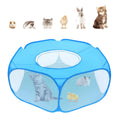 Portable Folding Small Pet Playpen Cage Tent with Top Cover, Breathable Indoor Outdoor Enclosure for Guinea Pigs, Rabbits, Hamsters, Hedgehogs, Cats & Puppies, Lightweight Collapsible Pet Fence