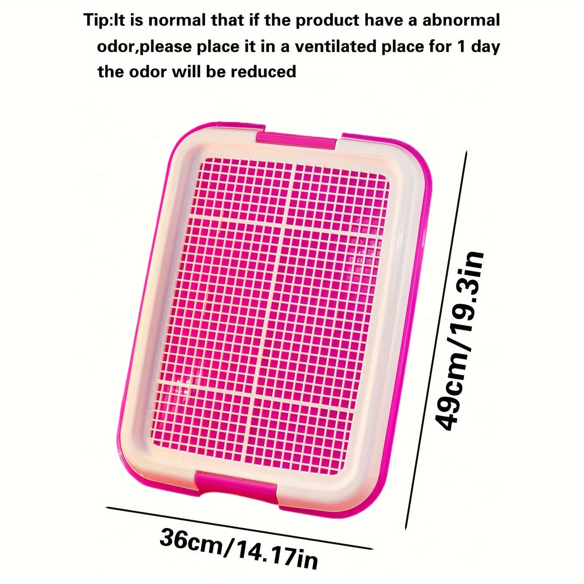 Small Dog Indoor Toilet with Hollow Anti-Step Grid – Clean Easy-Drain Litter Box Potty Tray for Small Breed Dogs, Puppies & Teddy Dogs, Indoor Pet Bathroom Training Solution