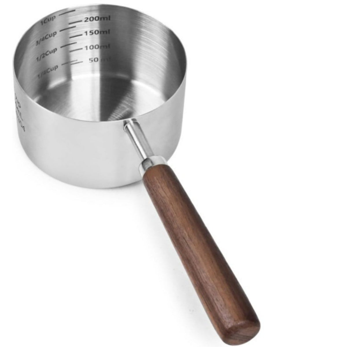 Stainless Steel Dog Food Scoop 1 Cup with Measuring Lines & Long Handle - Metal Pet Food Measuring Cup for Dogs & Cats - Durable Dog Cat Food Scoop with Cup & ML Markings for Accurate Portion Control