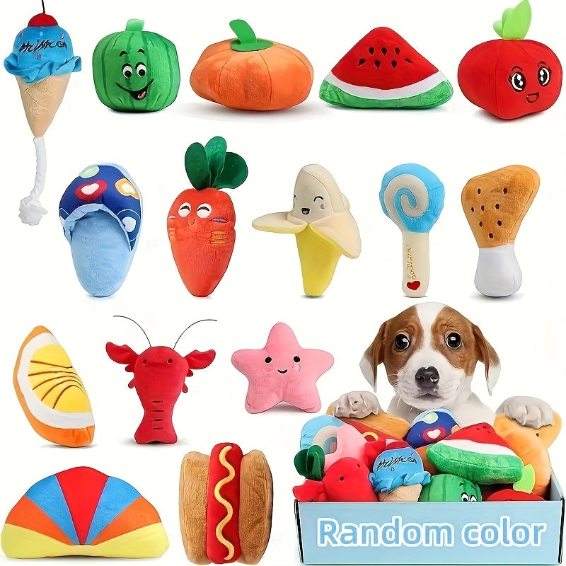 Puppy Plush Teething Toy Set for Small Dogs – 7 or 13 Piece Assorted Soft Squeaky Stuffed Animal Toys, Random Styles, Gentle on Puppy Teeth & Gums, Fun Gift Bundle for Small Breed Puppies
