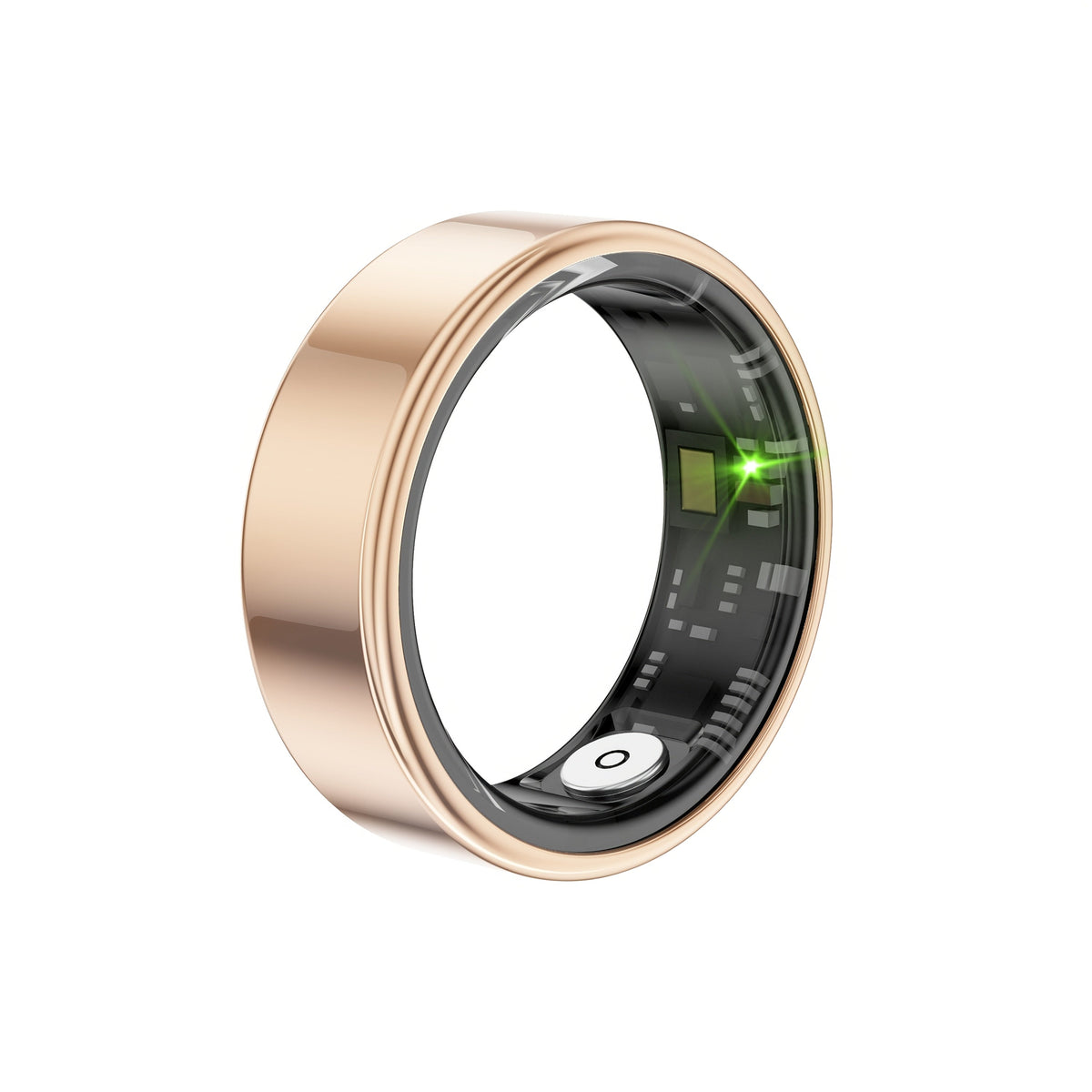 Smart Ring IP68 Fitness Health Tracker for Women Men Sleep Step Heart Rate HRV Stress Monitor Bluetooth Waterproof Wearable Ring Sizes 7-13 Gold Black Silver