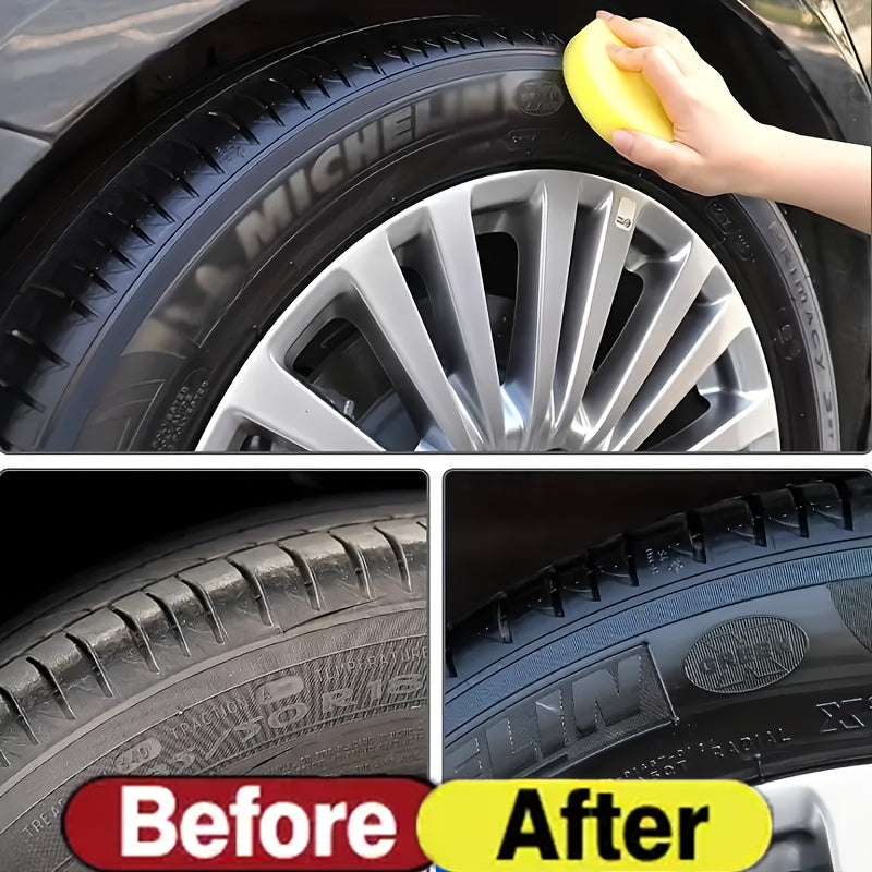 Multi-Functional Car Plastic Repair Wax with Nano Coating – Restores Faded Black Trim & Yellowing, Enhances Dashboard Interior Shine, Protects Tires, Universal Car Plastic Restorer Paste