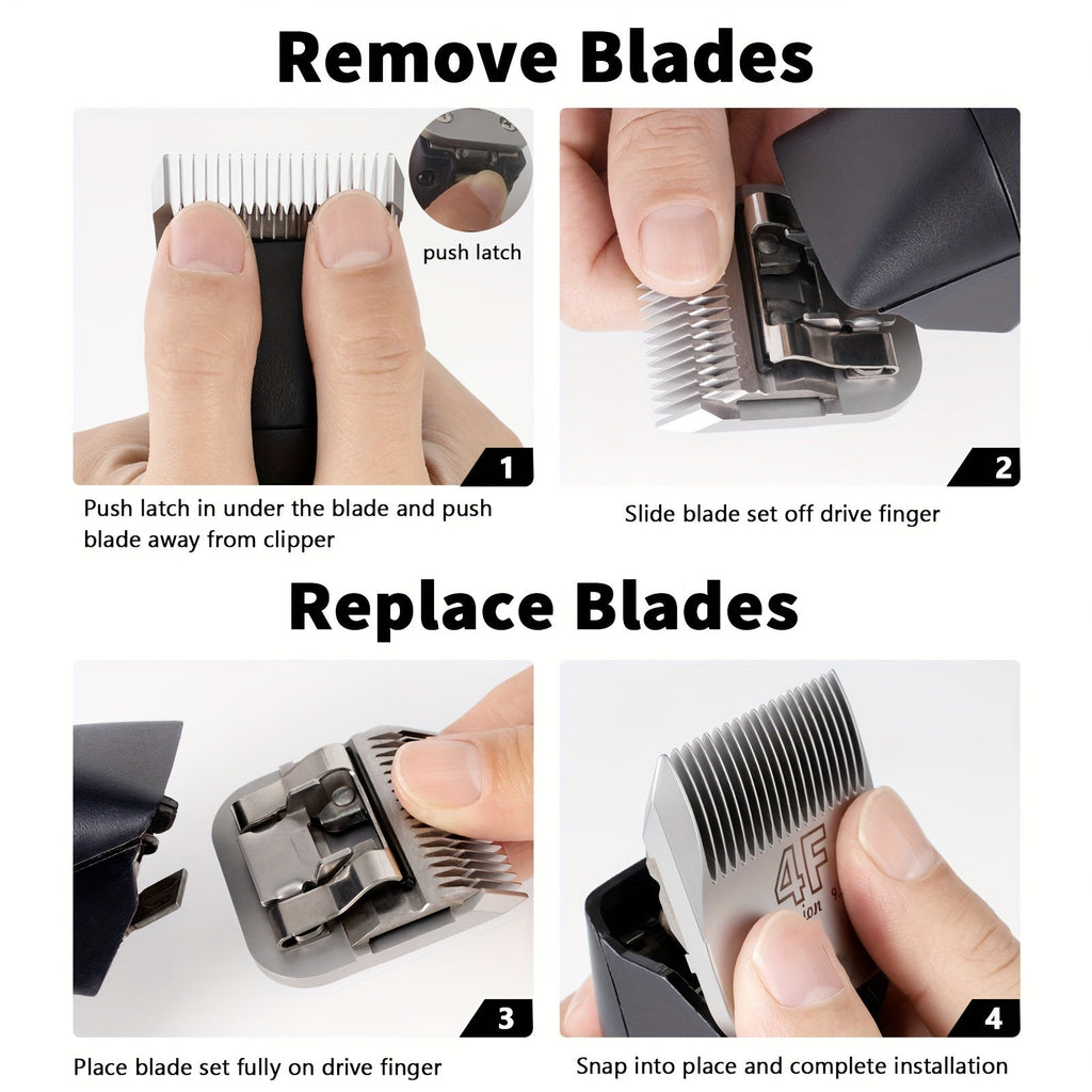#10 Detachable A5 Dog Clipper Blade 1/16 Inch 1.5mm Carbon Steel Compatible with Andis Oster Heiniger A5 Style Clippers Professional Pet Grooming Replacement Blade