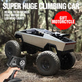 Giant 18.1 Inch RC Monster Truck with Free Bonus Mini RC Motorcycle - 4WD Remote Control Truck, All-Terrain Climbing Vehicle, Shockproof Suspension, Anti-Slip Tires, Kids Gift