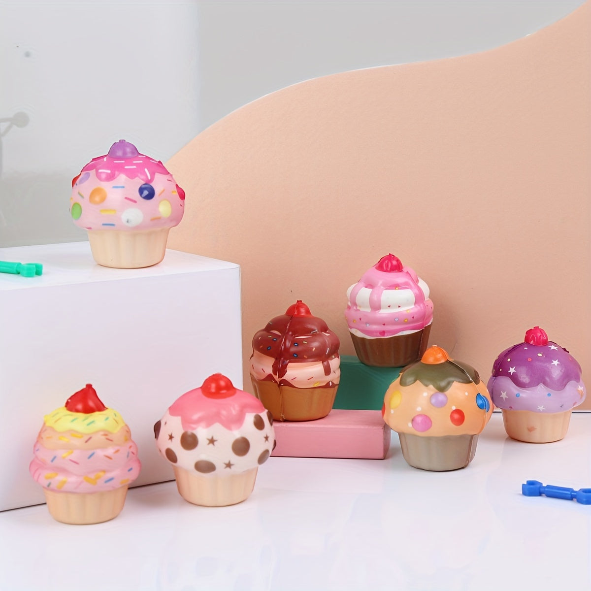 20 Piece Mini Cake Ice Cream Foam Toy Set Random Design Miniature Sweet Dessert Party Favors Prizes Home Decoration Christmas Thanksgiving New Year Gift for Kids