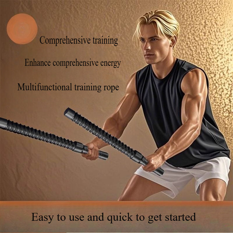 Cordless No-Rope Fighting Jump Rope Set 2pcs – Weighted Resistance Training Ropes for Home Gym Fitness Workout, Adjustable Intensity, Portable Exercise Equipment for Men and Women