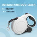 Retractable Dog Leash 33ft with Reflective Strips and Poop Bag Holder - 360 Tangle-Free One-Button Control Heavy Duty Nylon Long Leash for Medium Large Dogs, Dog Walking Leash with Safety Lock