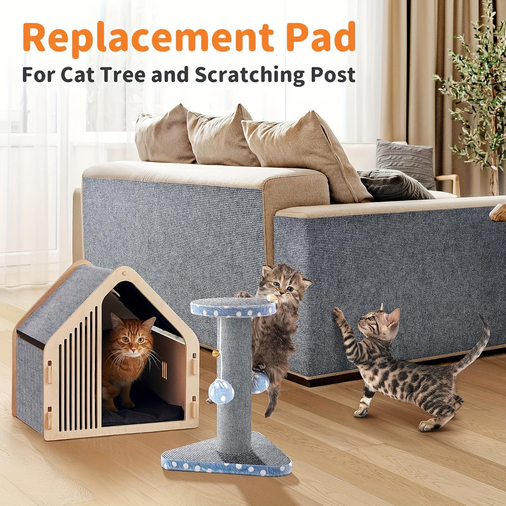 Self-Adhesive Cat Scratching Mat Roll – 15.75x118in Polyester Scratch Guard Tape for Furniture, Sofa, Door & Wall, Durable Cat Scratch Deterrent Sticker, Protects Upholstery, 3 Colors
