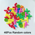 STEM Pipe Tube Building Blocks for Kids 46pcs – Compatible Pipeworks Construction Set, Educational Sensory Toy for Boys Girls Ages 3-8, No Battery Autism-Friendly Learning Toy, Birthday Gift, Random Colors