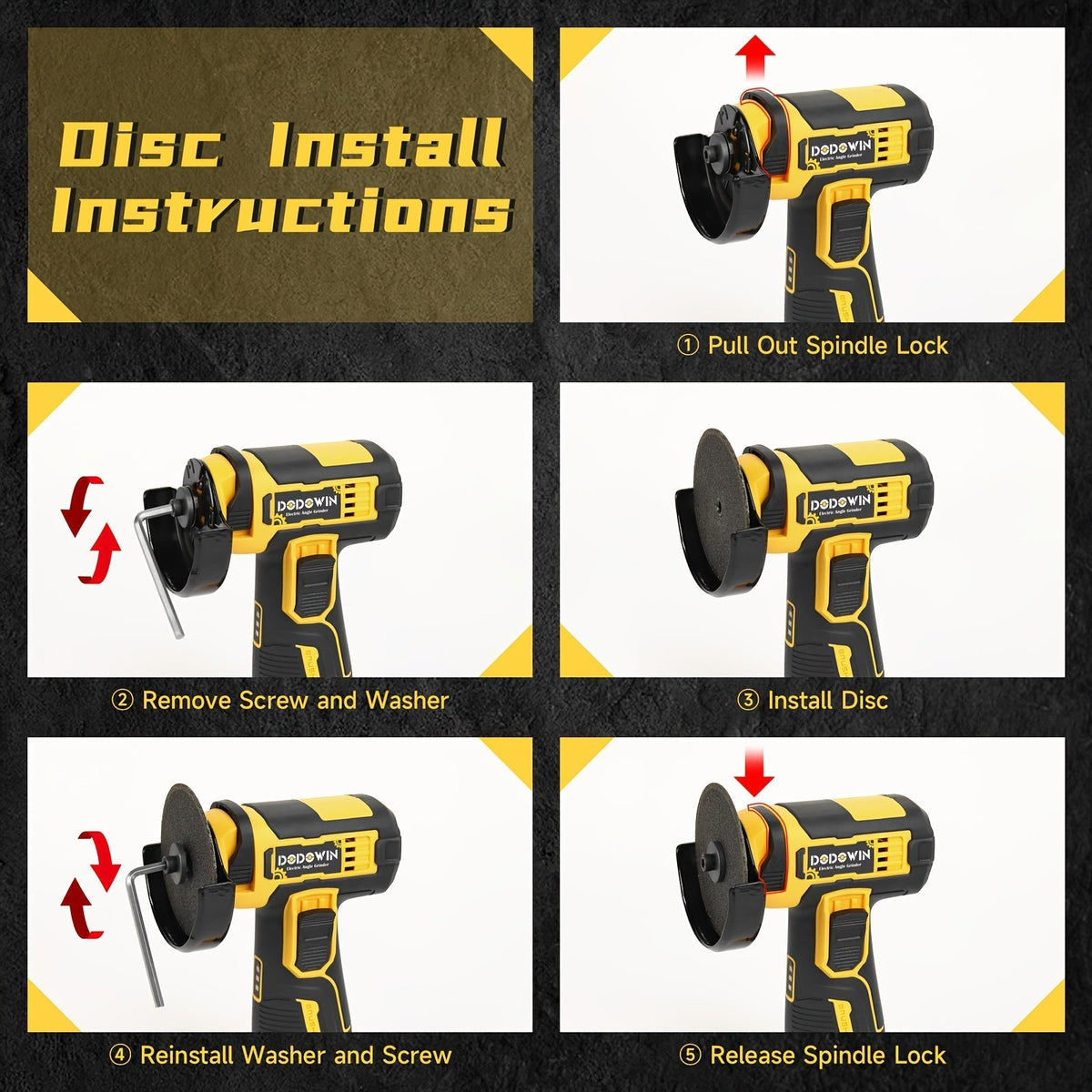 Mini Cordless Angle Grinder 19500 RPM Lithium Battery – Electric Grinding & Polishing Tool for Metal, Wood, Stone & Concrete, Precision Cutting Machine with 1 or 2 Batteries Included, Gift for Men