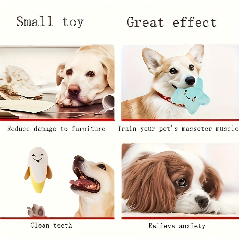 15-Piece Cartoon Plush Squeaky Dog Toy Set – Cute Random Style BB Squeaker Chew Toys for Small Dogs, No Battery Needed, Durable Soft Plush Toys for Teeth Cleaning & Play, Variety Gift Pack