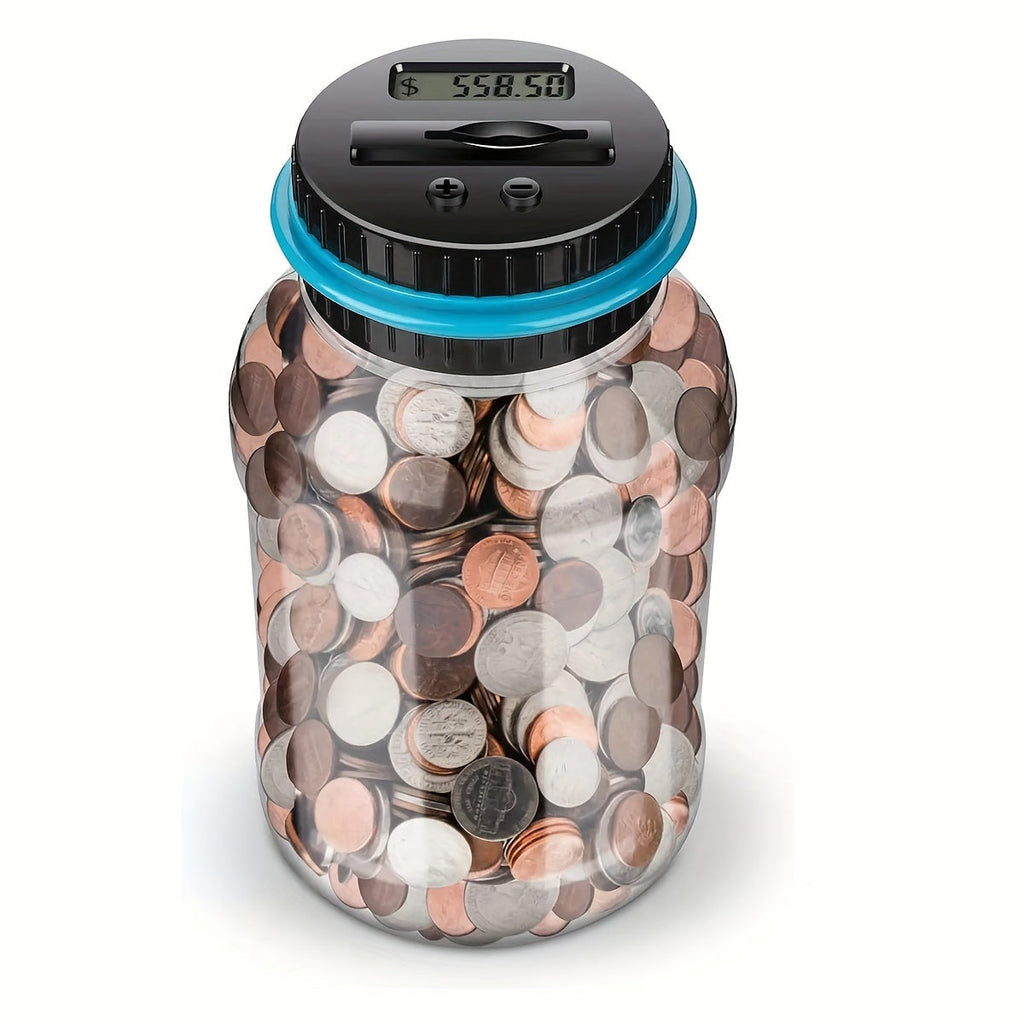 Digital Piggy Bank for Kids Boys Girls – Counting Coin Bank Money Saving Jar for All US Coins, Electronic LCD Coin Counter, Fun Savings Gift for Christmas Halloween Thanksgiving Easter Birthday