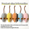 3-Pack Cat Squeaky Plush Toy Set – Long-Tail Mouse & Fishbone Interactive Catnip-Style Teething Toys with Built-In BB Squeaker, Durable Chew & Dental Cleaning Cat Toys, No Battery, Random Colors